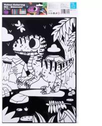  Tookyland - Bársonyos színezőkészlet - Dinoszaurusz 30x25 cm (LT107A)