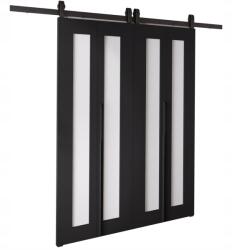  Falra szerelhető harmonikaajtó QUDIO DUO M1 fekete + fehér 132