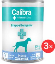 Calibra VD Dog konzerv Hypoallergenic Insect & Salmon 3 × 400 g (KRMP2003bun)