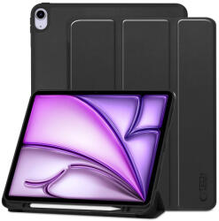 Tech-Protect Sc Pen Apple iPad Air 13 (2024 / 2025) oldalra nyíló, kitámasztható mappa tok ceruza tartóval, fekete - coolmobile