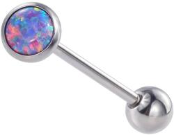 Pinin Nyelvpiercing belső menettel, kék-sárga