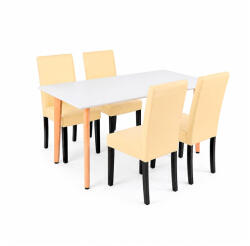 Leziter Verona 120 4+1 étkező garnitúra fehér-bézs (LN-102-12070-RE_LKE-BE_4) - homelux