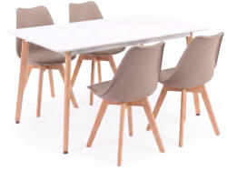 Leziter Silla 150 4+1 étkező garnitúra fehér-bézs (LN-102-15090-RE_DA232ABE_4) - homelux
