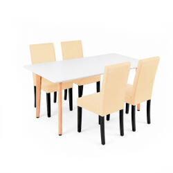 Leziter Verona 150 4+1 étkező garnitúra fehér-bézs (LN-102-15090-RE_LKE-BE_4) - homelux