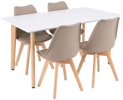Leziter Silla 120 4+1 étkező garnitúra fehér-bézs (LN-102-12070-RE_DA232ABE_4) - homelux