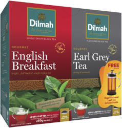 Dilmah English Breakfast+earl Gray Fekete Tea Szálas +teakészítő 2x125g