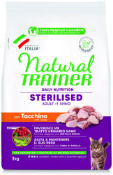 Natural Trainer 3kg Natural Trainer Sterilised pulyka száraz macskatáp