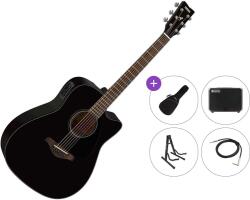 Yamaha FGX800C Premium SET Black Електро-акустична китара Дреднаут