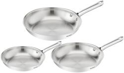 Tefal Set de tigăi cu 3 piese Tefal Duetto On B866S334, 20/24/28 cm, oțel inoxidabil, bază Thermo-Fusion, inducție (B866S334)