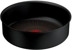 Tefal Cratita Tefal Ingenio Excellence+ P0003524, 24 cm, invelis antiaderent, tehnologie FUSION CORE, Thermo-Signal, aluminiu, inductie, negru (P0003524)