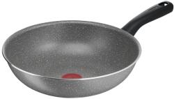 Tefal Tigaie wok Tefal Cook Natural B5791902, 28 cm, invelis antiaderent Mineralia, indicator Thermo-Signal, gri (B5791902)
