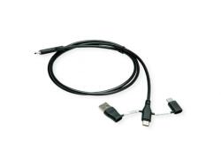 Roline Cablu USB 2.0 type C la USB type C cu A+C Data Lane Blockers 1m, Roline 11.02. 8349 (11.02.8349-10)