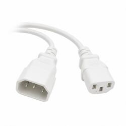 Spacer Cablu prelungitor alimentare C13 la C14 6A 1.8m Alb, Spacer SPPW-C14-C13-6A-1.8-WH (SPPW-C14-C13-6A-1.8-WH)
