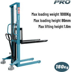 BORMANN Pro kézi magasemelő, 1, 6 m, 1150x550 mm (BWR5517) (BWR5517)
