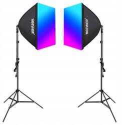 Neewer Világítás szett Neewer NK800 2x softbox 2x 24W Rgb izzó (6976831830144)
