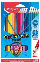 Maped Color`Peps Strong színes ceruza készlet, háromszögletű, 18 szín (IMA862718)