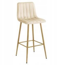  Scaun de bar POZZA VELVET, crem