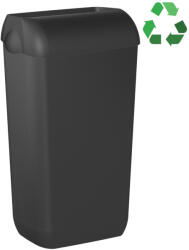 SAPHO Ecolored műanyag fürdőszobai szemetes 23 l Soft Touch felülettel, matt fekete A74020VB (A74020VB)