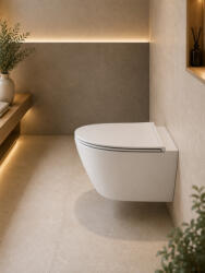 SAPHO Gsi Modo fali kerámia WC csésze 37x54cm SwirlFlush öblítéssel és DualGlaze bevonattal, matt fehér 841509 (841509)