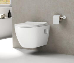 SAPHO Bruckner Luna Rimless fali kerámia WC csésze 35, 5x49 cm Vortex öblítési technológiával, fehér 201.331. 4 (201.331.4)