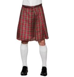 Boland Skót szoknya kilt poliészter anyag - piros, derék 48 cm, 1 db (B81224)