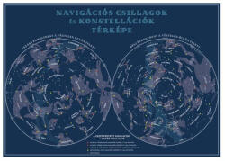  NAVIGÁCIÓS CSILLAGOK ÉS KONSTELLÁCIÓK CSILLAGTÉRKÉPE / Jachtnavigátor
