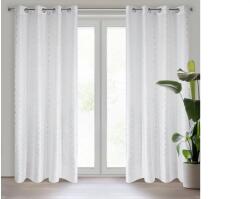 Eurofirany Seylan mintás dekor függöny Fehér 140x250 cm