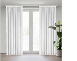 Eurofirany Loreta díszes fényáteresztő függöny Fehér 80x270 cm