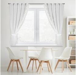 EUROFIRANY Bellis fényáteresztő függöny Fehér 140x180 cm 2db