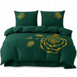 Cotton world Rózsa mintás hímzett ágyneműhuzat 160x200 Zöld 100% mikroszálas Lengyel Termék (Pościel haftowana w Róże 160x200 Zielona)