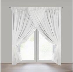 EUROFIRANY Loreta díszes fényáteresztő függöny Fehér 400x250 cm - 2 cm