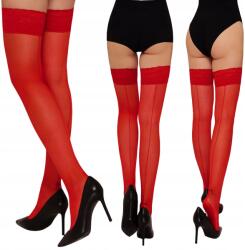 Annes Önhordó Nylon Harisnya piros Csipke varrással 20 Den 7/8 (POŃCZOCHY EXCLUSIVE 20 DEN)