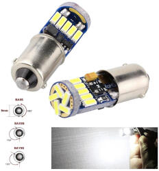 LEDtech T4W BA9S LED izzó égő Jégfehér - Hideg fehér 6500K Canbus 2db-os készlet✔️ (T4W)