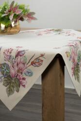 Takoy Față de masă naturală roz 100x100 cm goblen cu model floral Fata de masa