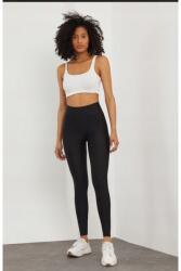  Női Leggings Fekete Sima Magas Derekú Pamut XL 5GA