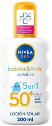 Nivea Produse pentru protectie solara Sun Babies & Kids Sensitive Protect 5 in 1 SPF 50+ - Dětský opalovací sprej