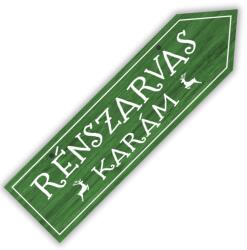  Nyomtatott fa nyíl - Rénszavas karám 30cm