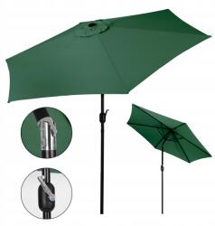 MultiGarden SL-UM003C Kerti napernyő, összecsukható, hajtókarral 270 cm, zöld (SL-UM003C GREEN)