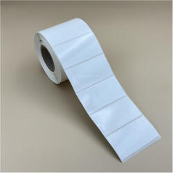  58x40mm PP Gloss White műanyag címke 800 db/40gy