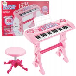 LEAN Toys Elektronikus Gyerek Zongora Mikrofonnal 37 Billentyűs Rózsaszín (23404)