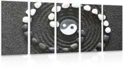 Dovido Tablou 5-piese Yin și Yang armonic - 200x100