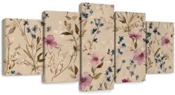Dovido Tablou 5-piese armonie florală - 100x50 - dovido - 333,27 RON