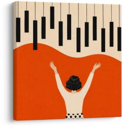 Dovido Tablou femei dirijând pianul - 70x70