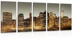 Dovido Tablou 5-piese centrul New York-ului - 100x50