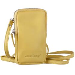 Greenburry Geanta umar dama piele naturala galbena 11 x 18 x 2.5 cm, Nappa, Greenburry