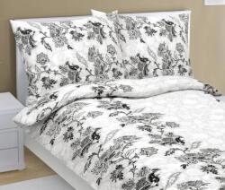 BellaTEX Krepp ágyneműhuzat 1 db 140x200 cm 1 db 70x90 cm futóvirág mintás szürke (Bellatex)