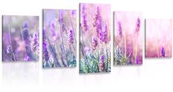 Dovido Tablou 5-piese flori magice de lavandă - 150x75