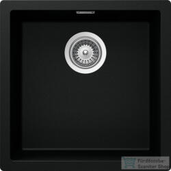 SCHOCK Kaia N-100 CRISTADUR® Puro 456x456 mm gránit kompozit konyhai mosogatótálca, intenzív fekete KAIN100PURO (KAIN100PURO)