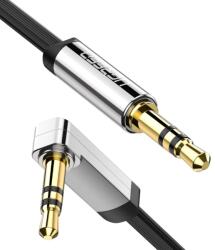 UGREEN CABLU audio Ugreen, AV119 stereo 3.5 mm jack (T) la 3.5 mm jack (T), unghi de 90 de grade la un capat, 3m, conectori auriti, negru 10728 (timbru verde 0.18 lei) - 6957303817283