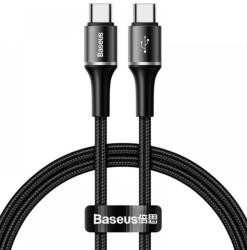 Baseus CABLU alimentare si date Baseus Halo, Fast Charging Data Cable pt. smartphone, USB Type-C la USB Type-C 60W(20V / 3A), brodat, 1m, negru CATGH-J01 (timbru verde 0.18 lei) - 6953156216266